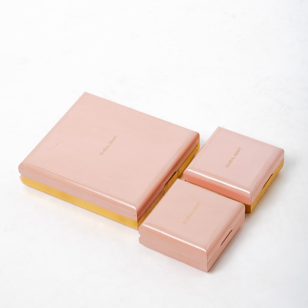 wooden jewellery box set for necklace and bangles and eardrops