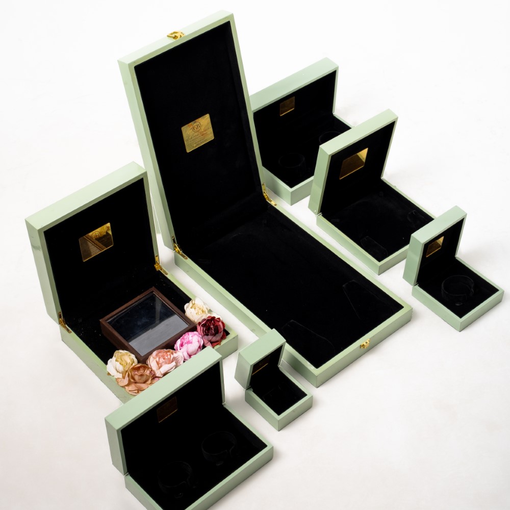 wooden jewellery box set with printing custom sizes