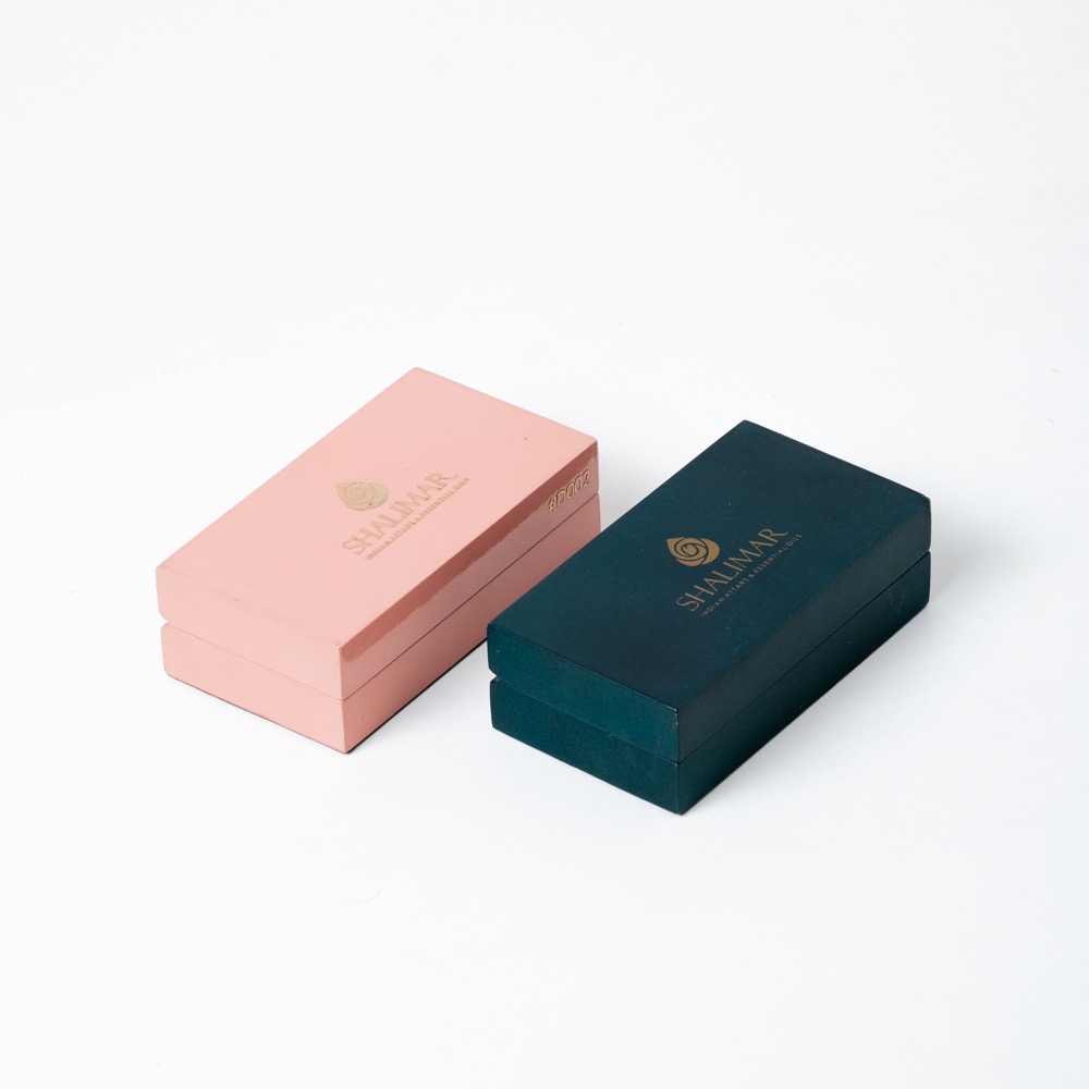 green shiny customised wooden jewelry box set